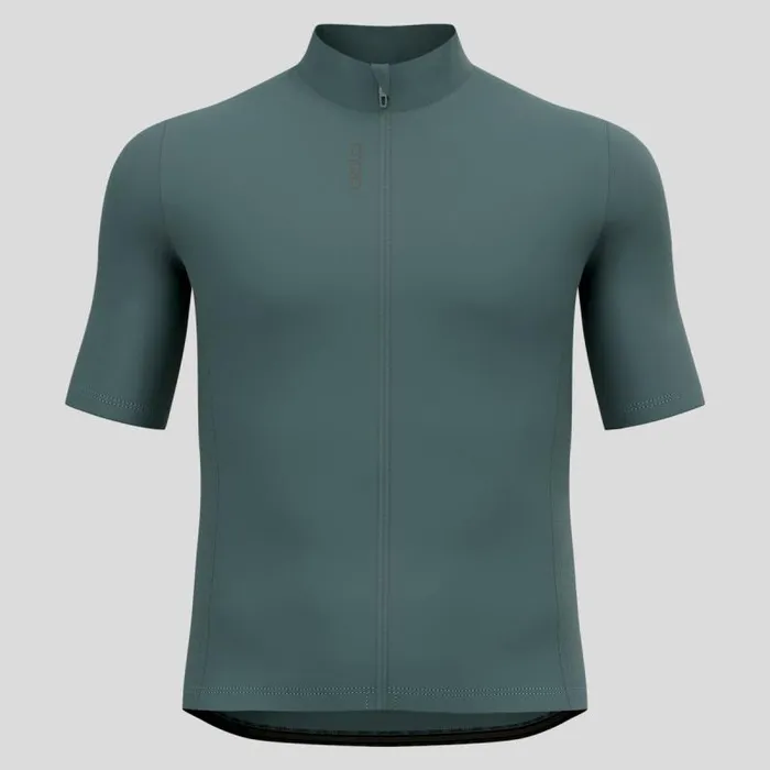 Odlo Tshirts and Polos The Zeroweight Performance Wool 125 Cycling Jersey Dark Slate Melange 8211 Men