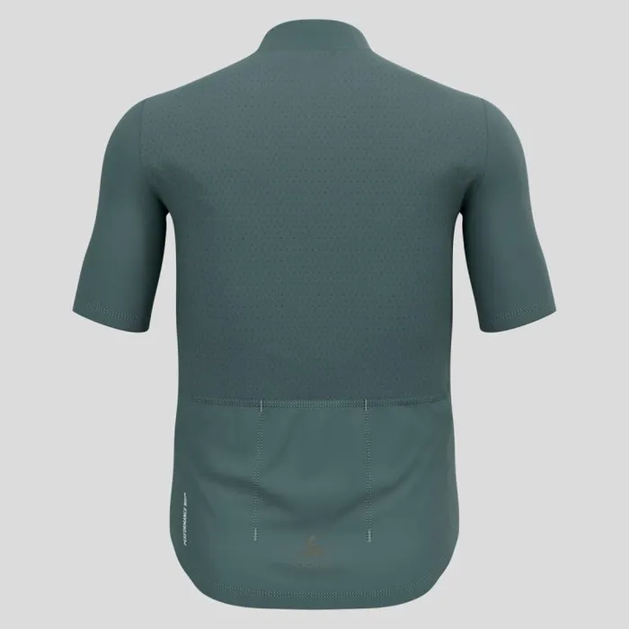 Odlo Tshirts and Polos The Zeroweight Performance Wool 125 Cycling Jersey Dark Slate Melange 8211 Men