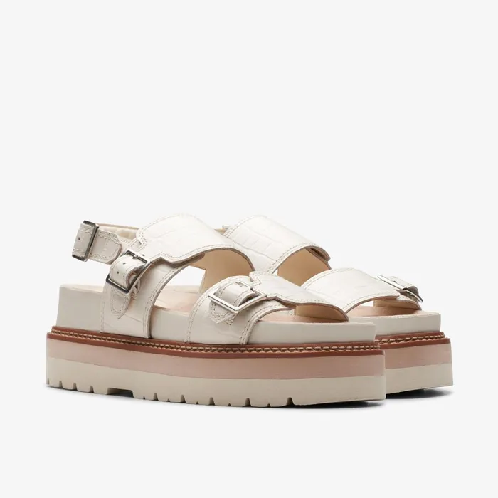 ORIANNA GLIDE Cream Interest Women Clarks Sandals and Flip Flops