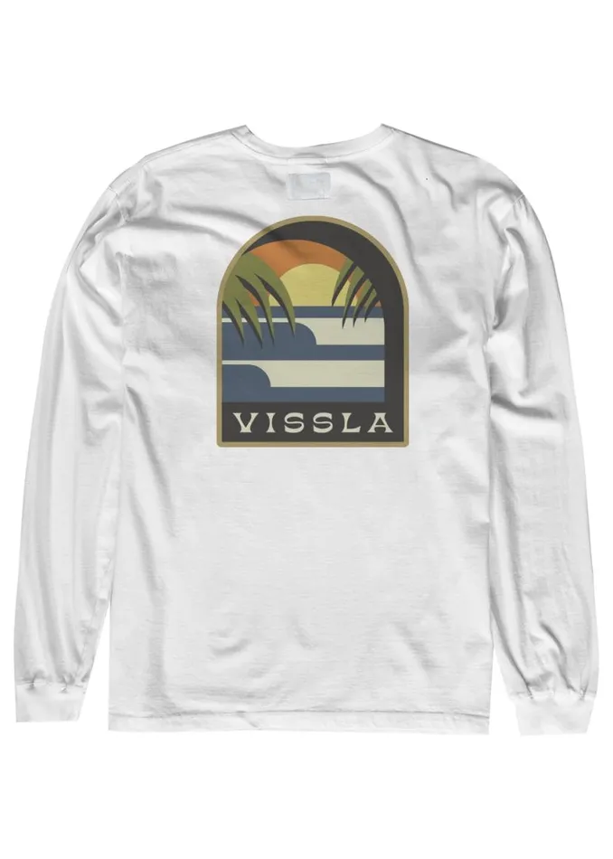 Out The Window Ls Pkt Tee White Men Vissla Tees