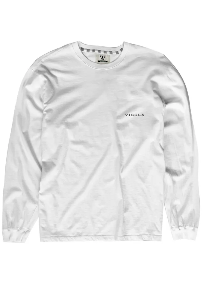 Out The Window Ls Pkt Tee White Men Vissla Tees