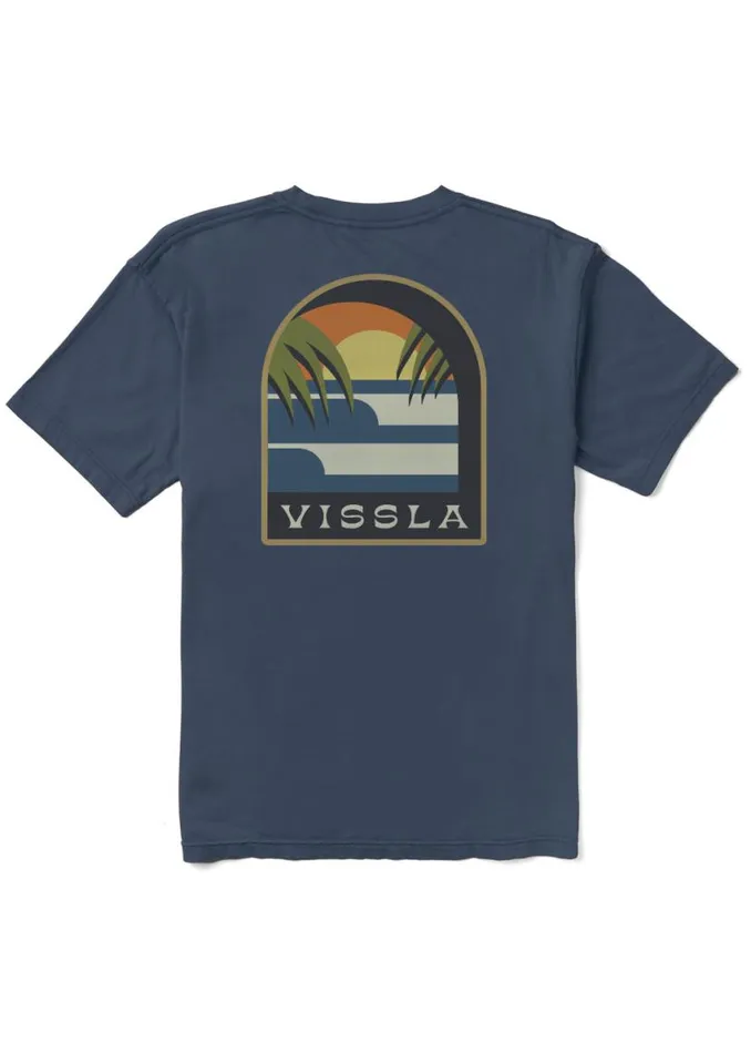 Out The Window Premium Pkt Tee Navy Men Vissla Tees