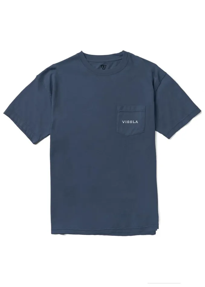 Out The Window Premium Pkt Tee Navy Men Vissla Tees