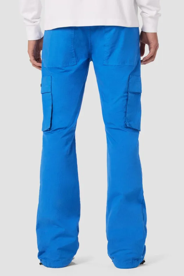 Pants Men Hudson Jeans Walker Cargo Kick Flare Ripstop Blue Pants Men Hudson Jeans Walker Cargo Kick Flare Ripstop Blue