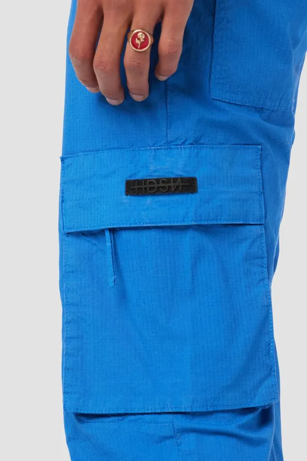 Pants Men Hudson Jeans Walker Cargo Kick Flare Ripstop Blue Pants Men Hudson Jeans Walker Cargo Kick Flare Ripstop Blue