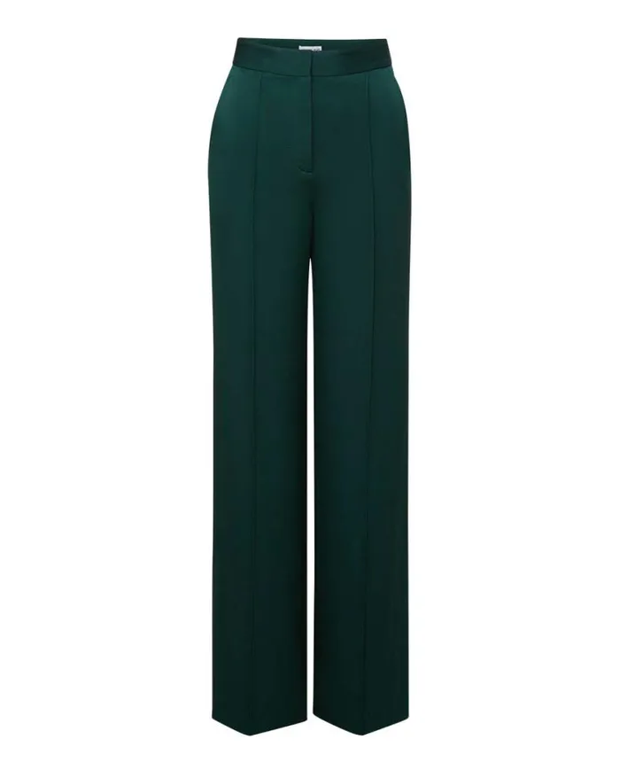 Pants Shop Veronica Beard Edia Satin Pant Pine