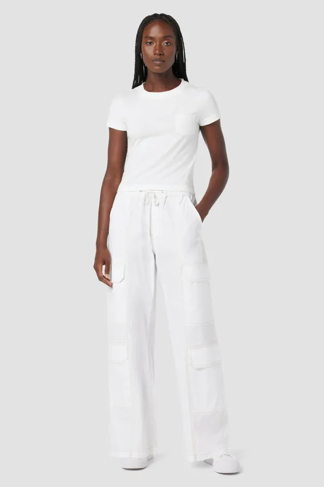 Pants Women Hudson Jeans Parachute Wide Leg Cargo White Pants Women Hudson Jeans Parachute Wide Leg Cargo White