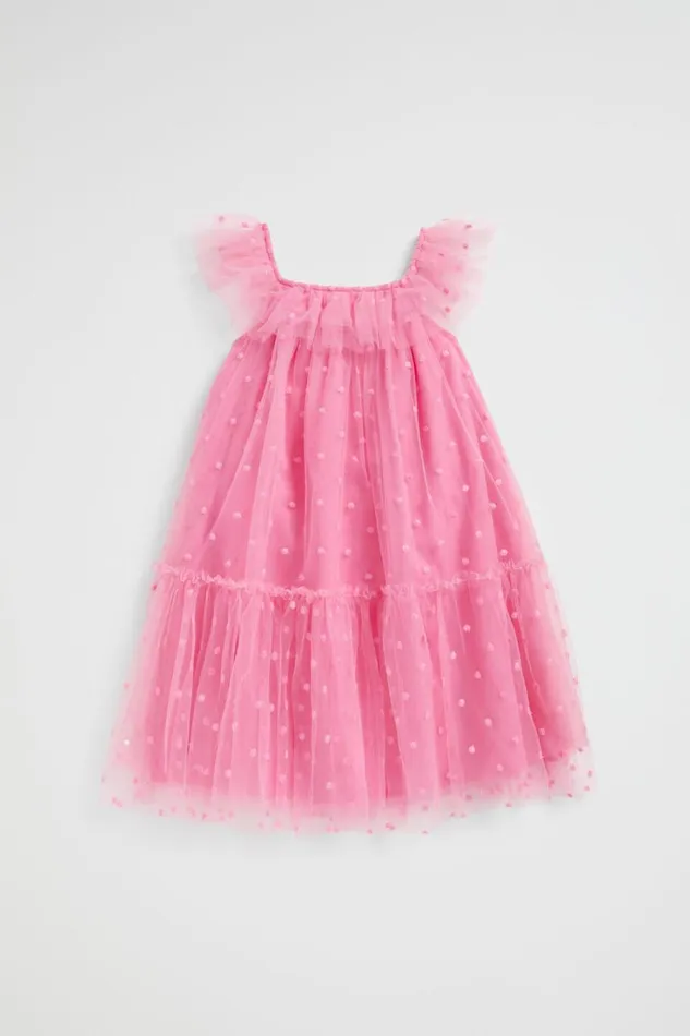 Party Girl Seed Heritage Spot Embroidered Dress Carnation Pink