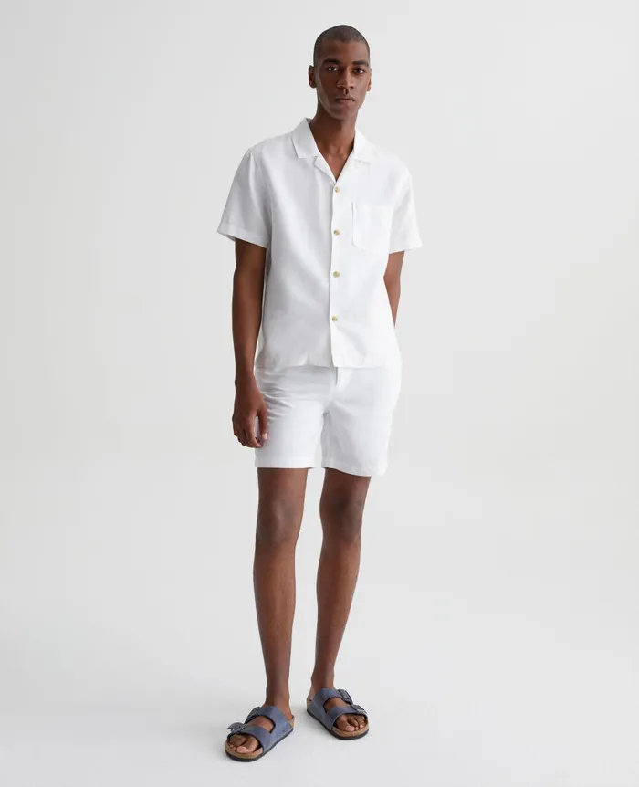 Paxton DrawCord White Men AG Jeans Shorts