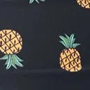 Plus Size Black and Pineapple Print Totally Tied Up Swim Top Plus Unique Vintage Two Piece Swim