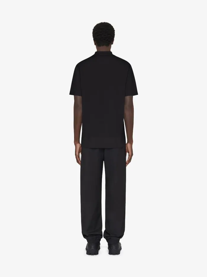 Polo In Cotton With 4g Detail Black Men Givenchy TShirts