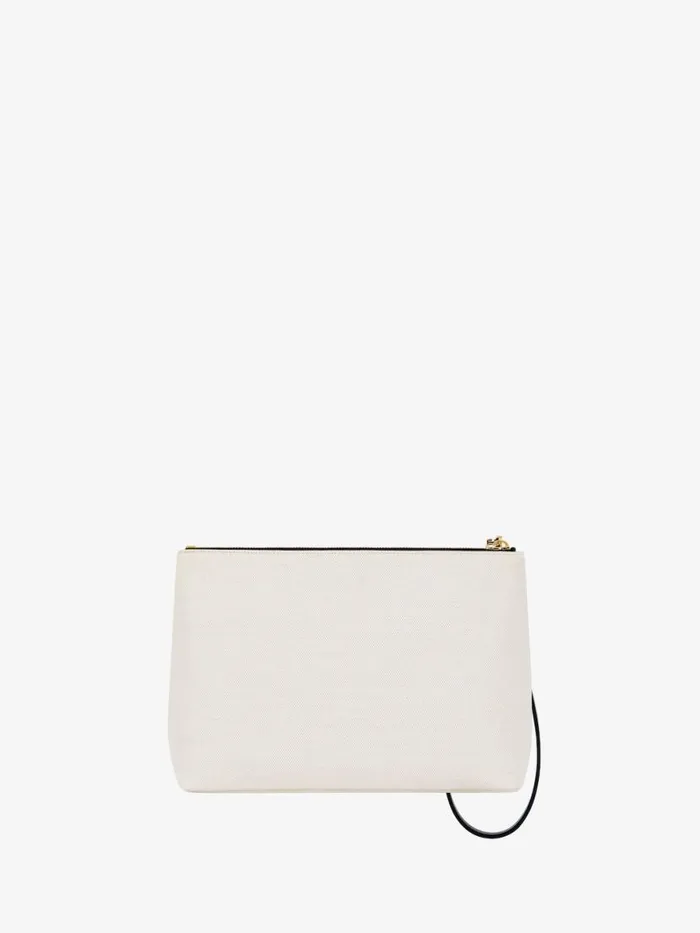Pouch In Canvas Beigeblack Women Givenchy Wallets and Card Holders