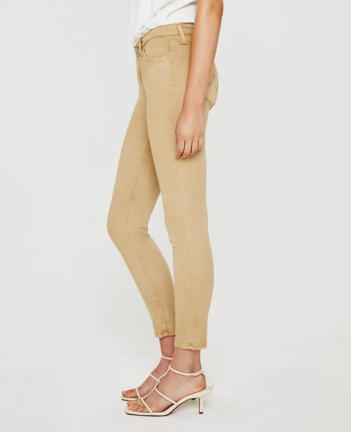 Prima Crop Sulfur Toasted Almond Women AG Jeans Pants Prima Crop Sulfur Toasted Almond Women AG Jeans Pants