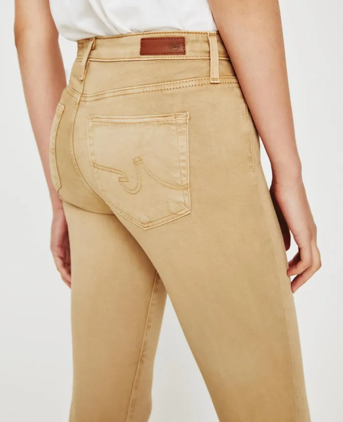 Prima Crop Sulfur Toasted Almond Women AG Jeans Pants Prima Crop Sulfur Toasted Almond Women AG Jeans Pants
