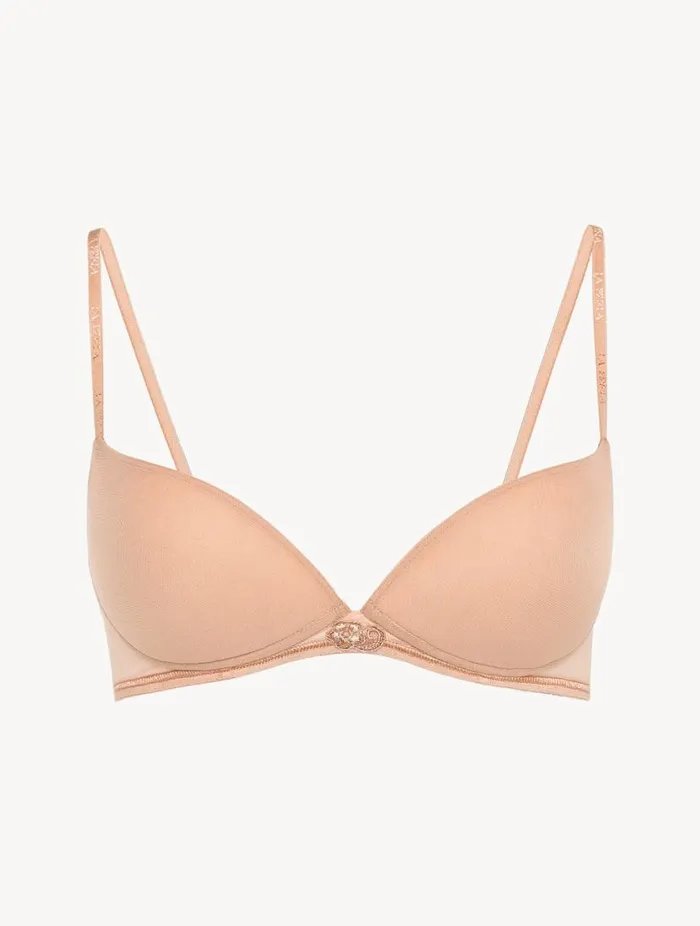Pushup Bra In Sand Stretch Tulle Lingerie La Perla Padded