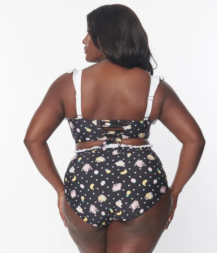 Pusheen X Plus Size Pool Time Cape May Swim Bottoms Plus Unique Vintage Two Piece Swim