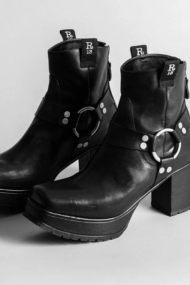R13 Boots Women Ankle Harness Half Platform Boot R13 Boots Women Ankle Harness Half Platform Boot