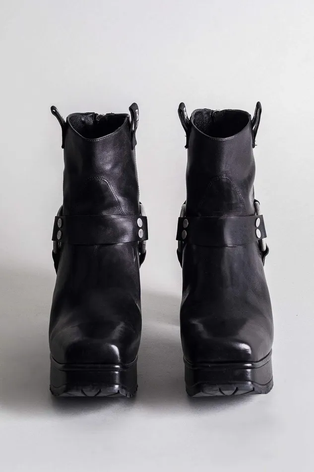 R13 Boots Women Ankle Harness Half Platform Boot R13 Boots Women Ankle Harness Half Platform Boot