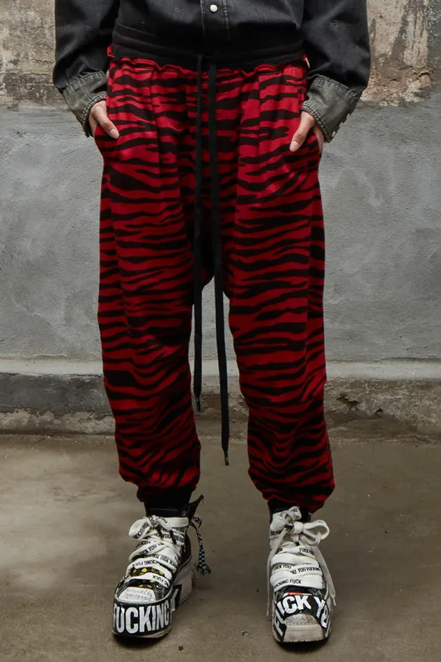 R13 Pants and Skirts Women Harem Sweatpant 8211 Red Zebra
