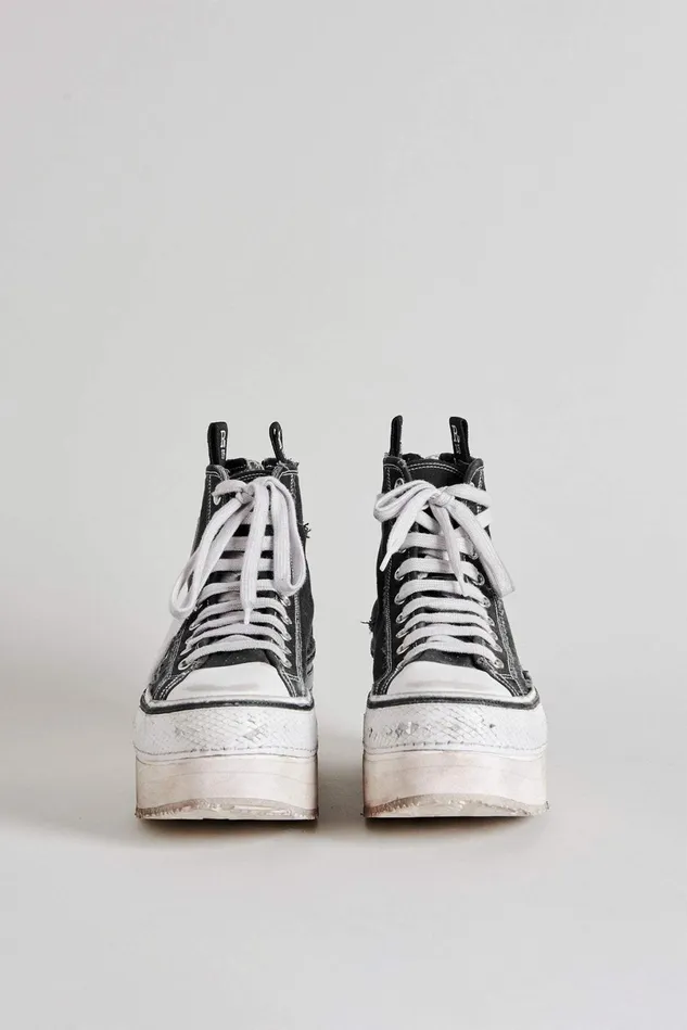 R13 Sneakers Women Courtney Platform High Top Sneaker 8211 Black