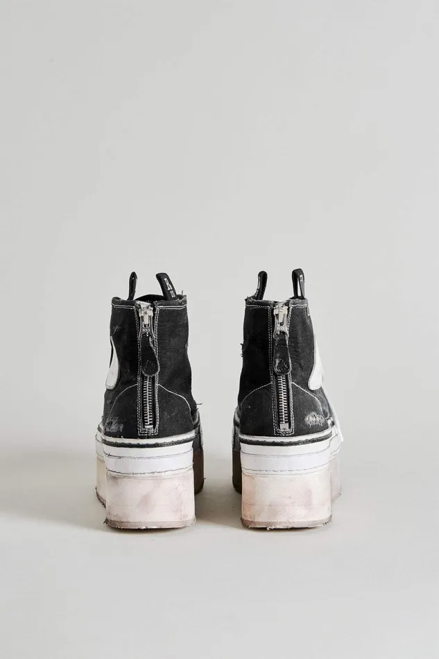 R13 Sneakers Women Courtney Platform High Top Sneaker 8211 Black