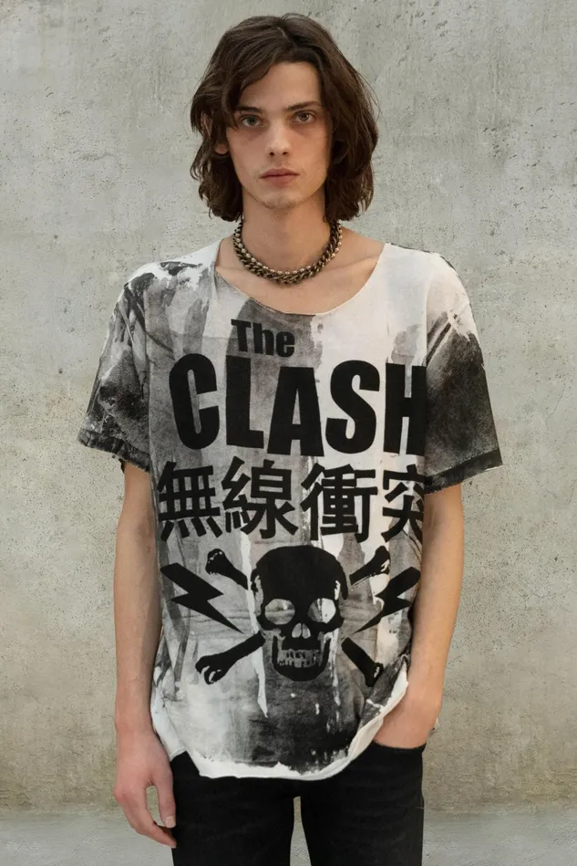 R13 TShirts Men Clash Rosie T 8211 Dirty White