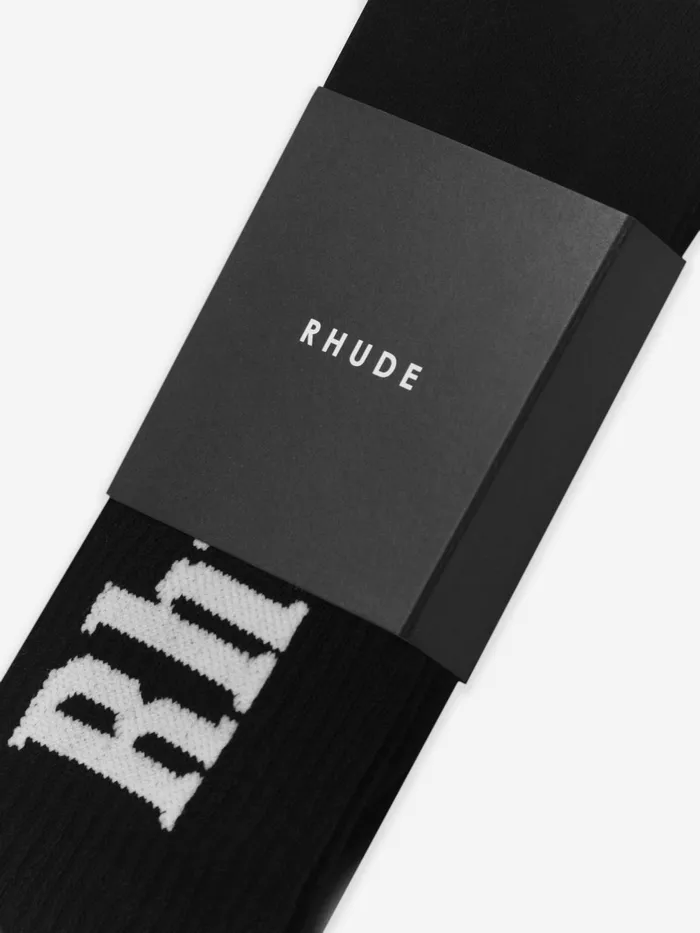 RH VERTICAL LOGO SOCKS Unisex Rhude Socks