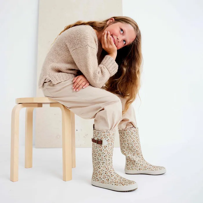 Rubber boots BABY bisgaardshoes scandinavia sage herbs Brown
