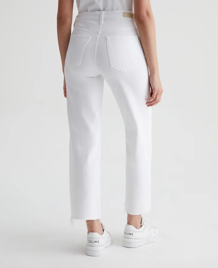 Saige Wide Leg Crop Modern White Women AG Jeans Denim Saige Wide Leg Crop Modern White Women AG Jeans Denim