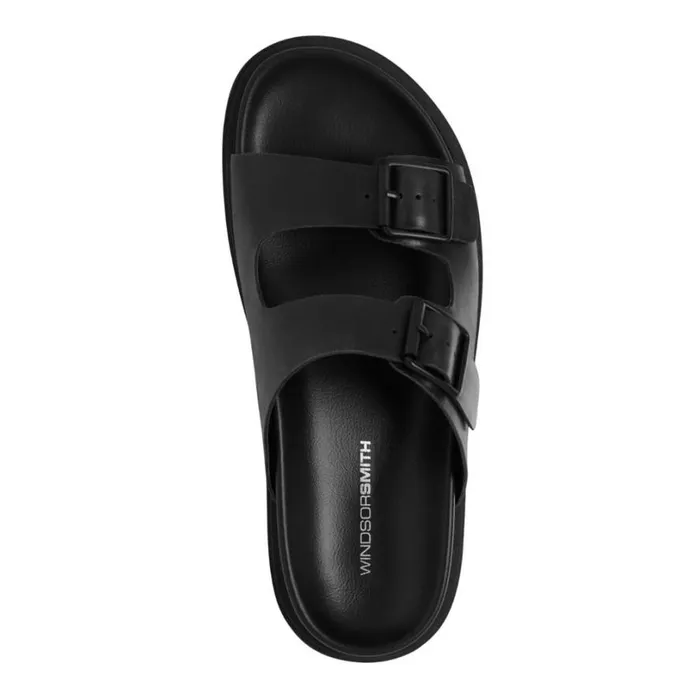 Sandals Men Windsor Smith REIGN BLACK LEATHER SANDALS Sandals Men Windsor Smith REIGN BLACK LEATHER SANDALS