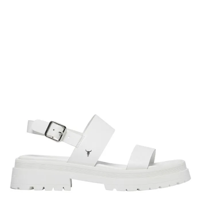 Sandals Women Windsor Smith LOYALTY WHITE LEATHER SANDALS