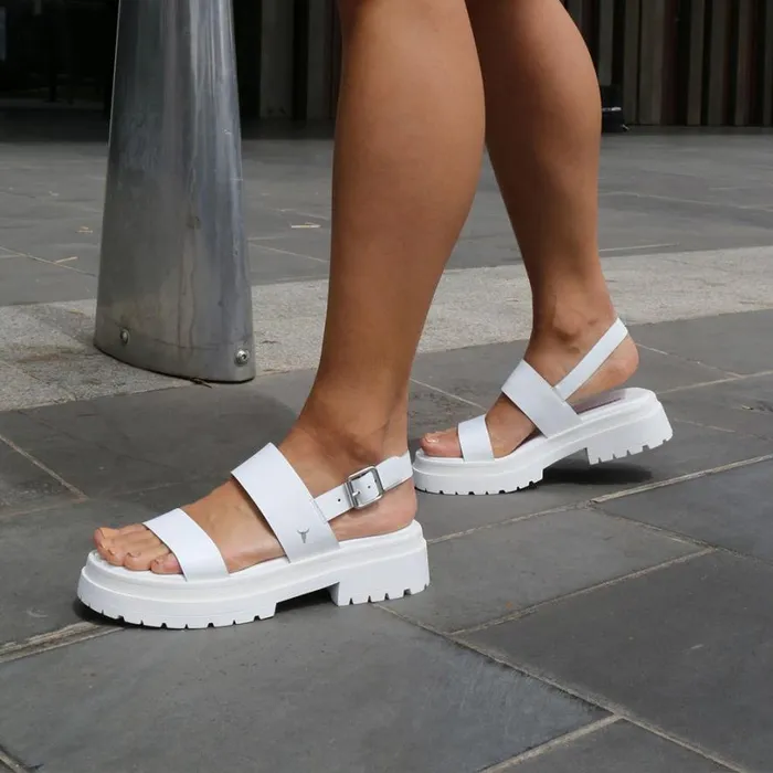 Sandals Women Windsor Smith LOYALTY WHITE LEATHER SANDALS Sandals Women Windsor Smith LOYALTY WHITE LEATHER SANDALS