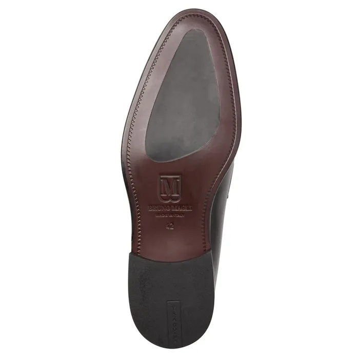 Sante Double Gore Classic Bit Leather LoaferBlack Men Bruno Magli Loafers and Slipons