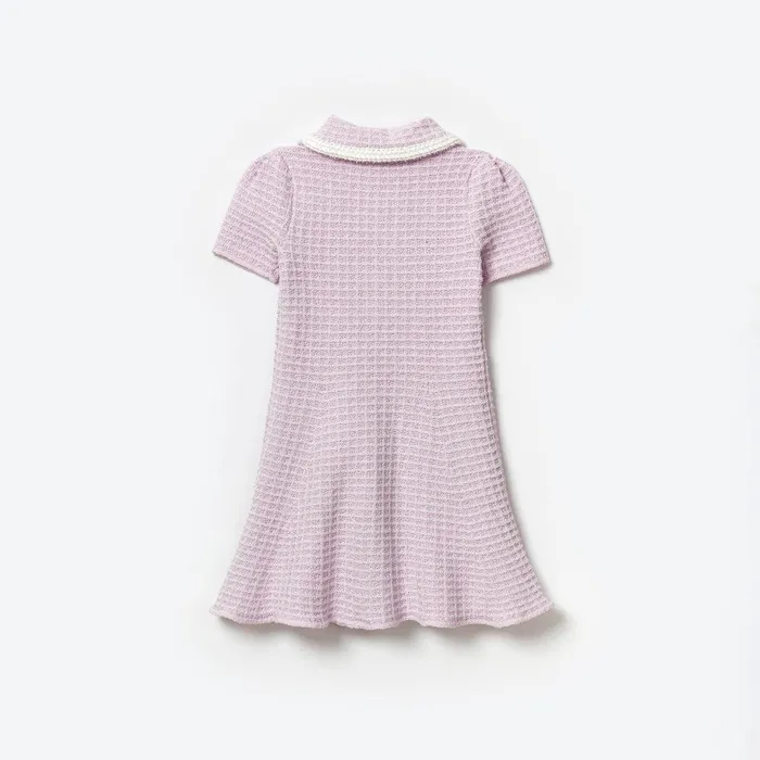 Self Portrait Knitwear Lilac Knit Mini Dress 8211 Kids