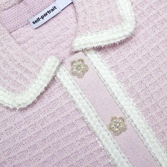 Self Portrait Knitwear Lilac Knit Mini Dress 8211 Kids