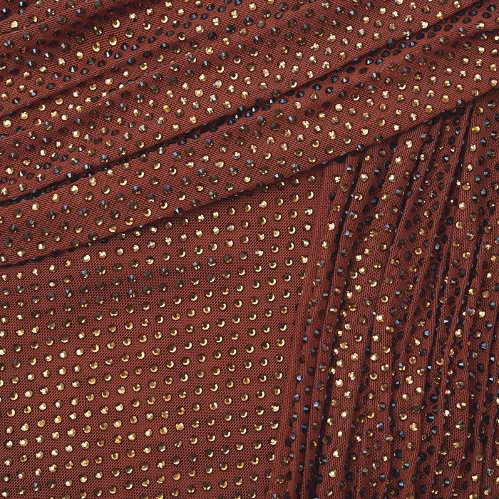 Self Portrait Tops Brown Rhinestone Mesh Top 8211 Women