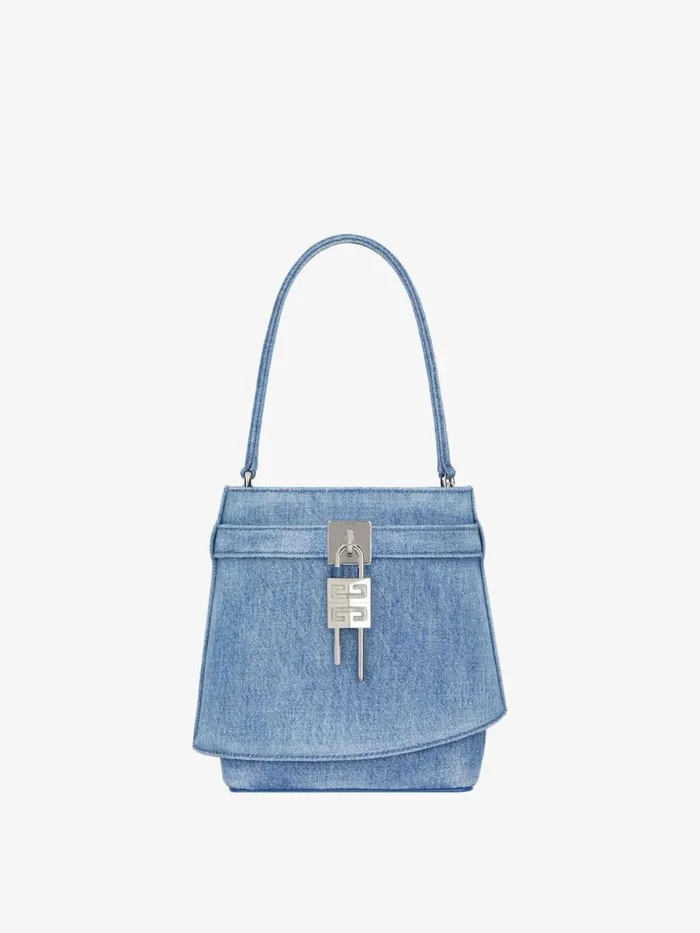 Shark Lock Bucket Bag In Washed Denim Medium Blue Women Givenchy Crossbody Bags Shark Lock Bucket Bag In Washed Denim Medium Blue Women Givenchy Crossbody Bags