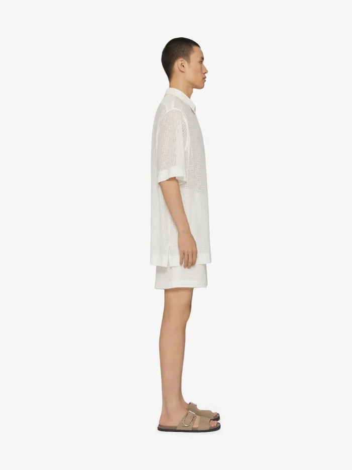 Shirt In 4g Lace Natural Men Givenchy Shirts