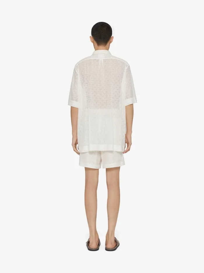 Shirt In 4g Lace Natural Men Givenchy Shirts