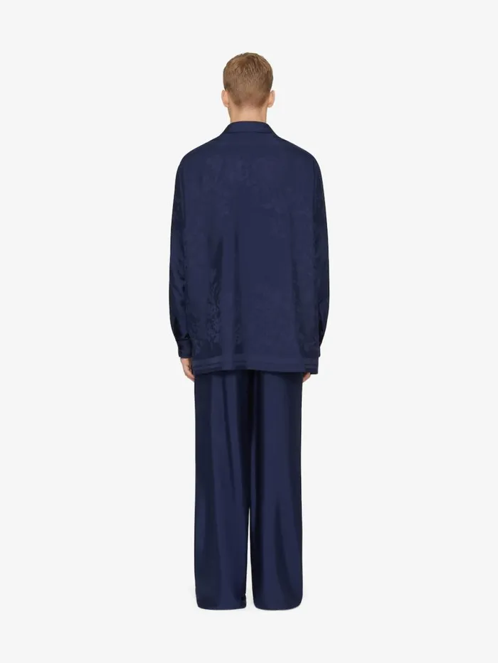 Shirt In Floral Jacquard Navy Men Givenchy Shirts