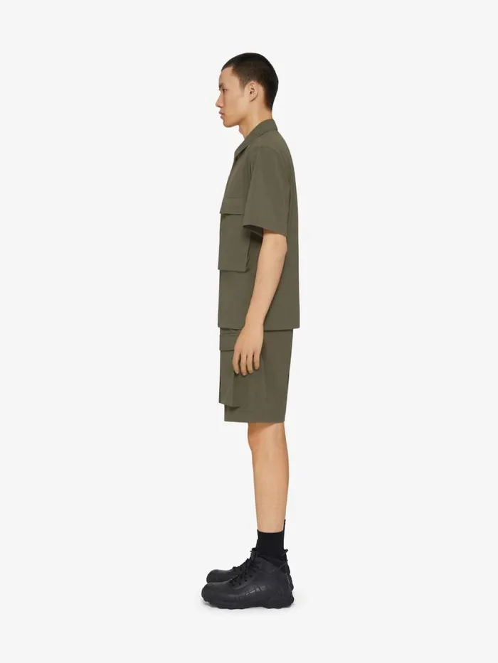 Shirt With Signature Khaki Men Givenchy Shirts