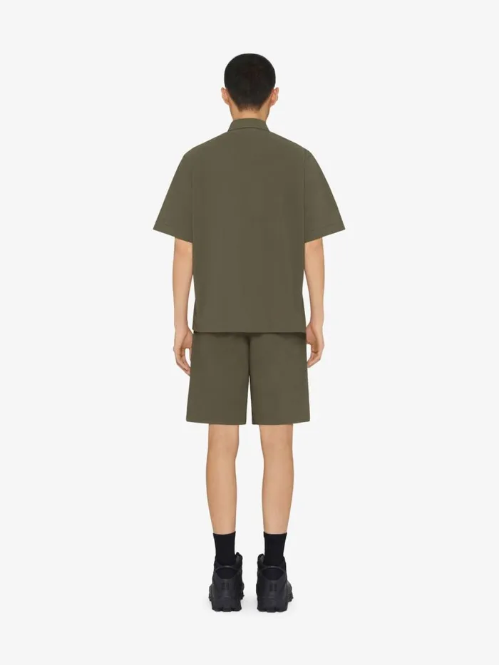 Shirt With Signature Khaki Men Givenchy Shirts
