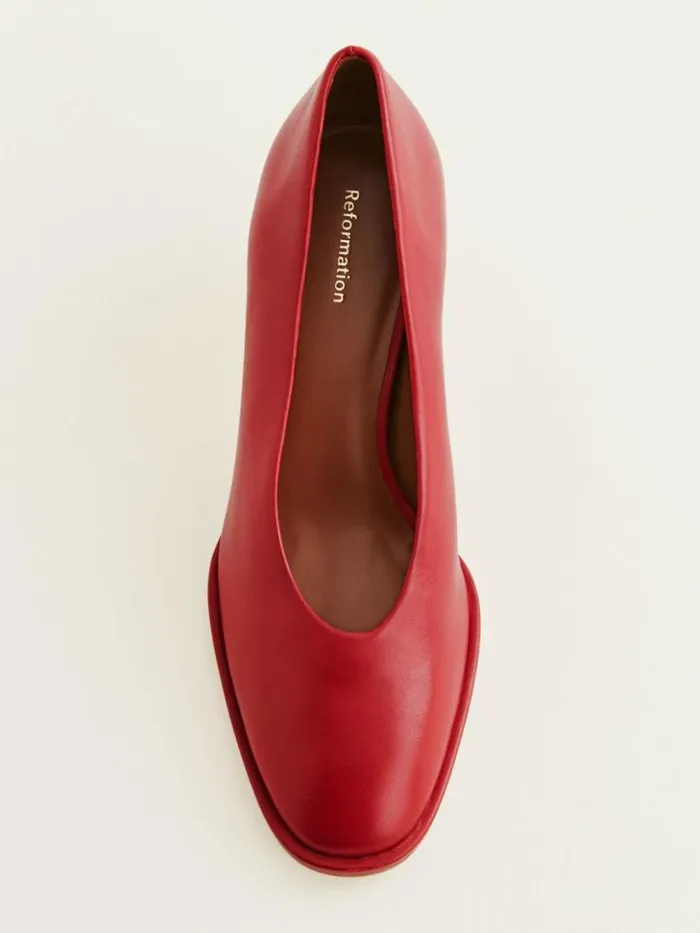 Shoes The Reformation Gracelynn Pump Scarlet Leather