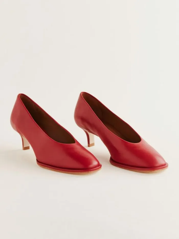 Shoes The Reformation Gracelynn Pump Scarlet Leather