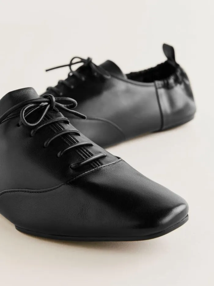 Shoes The Reformation Marie Laceup Oxford Black Leather