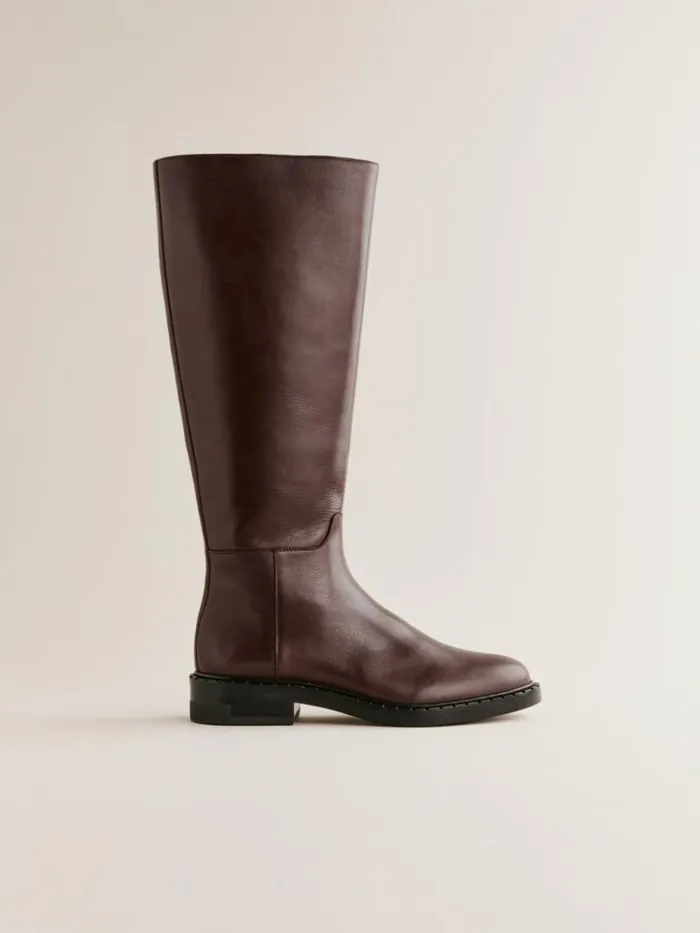 Shoes The Reformation Nancy Knee Boot Espresso Leather