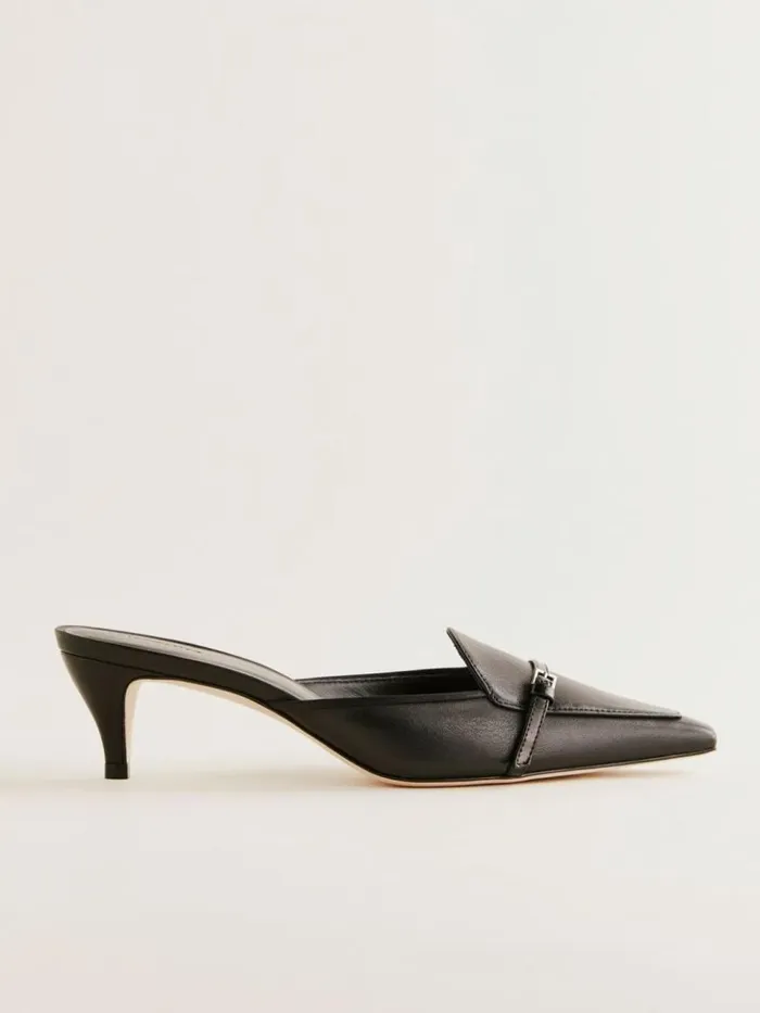 Shoes The Reformation Norris Heeled Mule Black