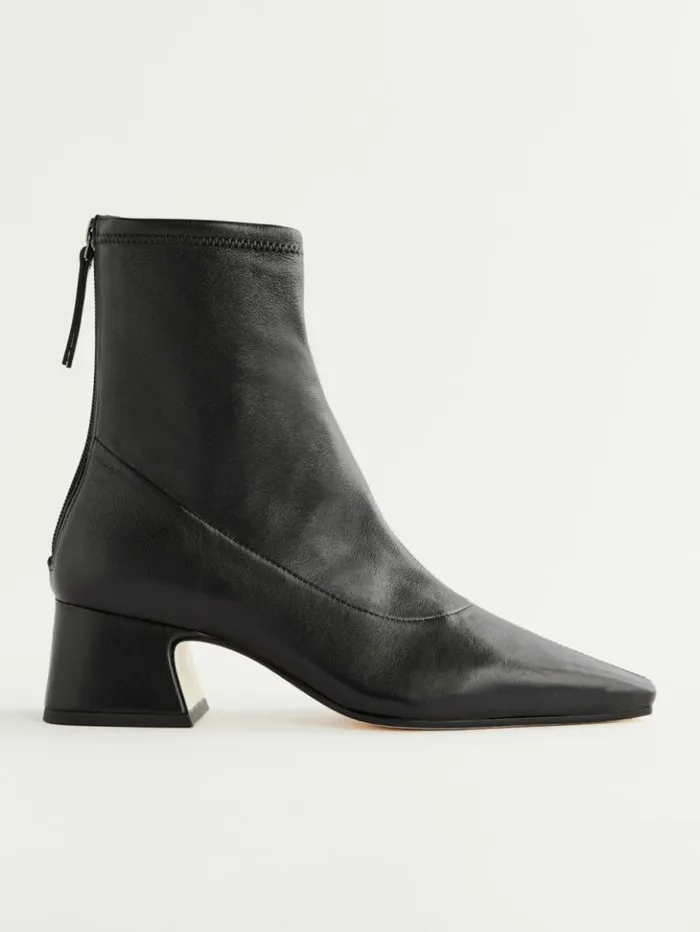 Shoes The Reformation Remington Ankle Boot Black Leather