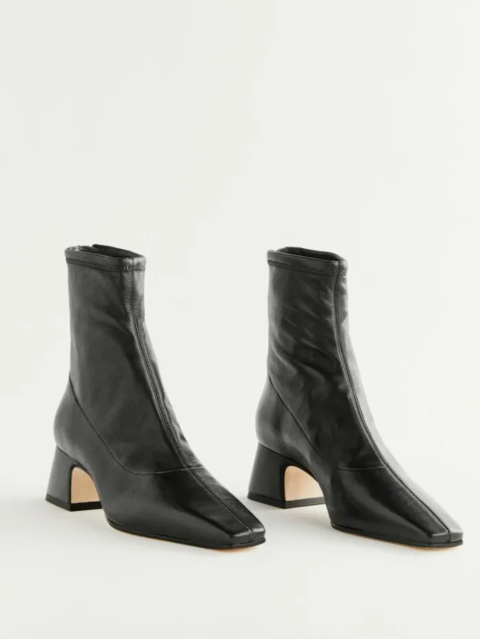 Shoes The Reformation Remington Ankle Boot Black Leather