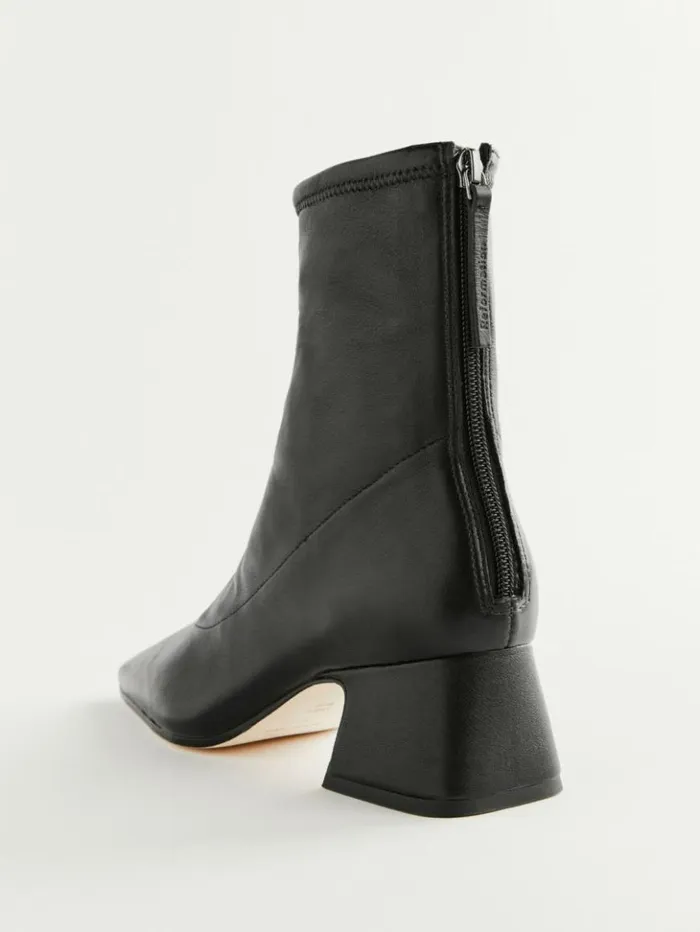 Shoes The Reformation Remington Ankle Boot Black Leather